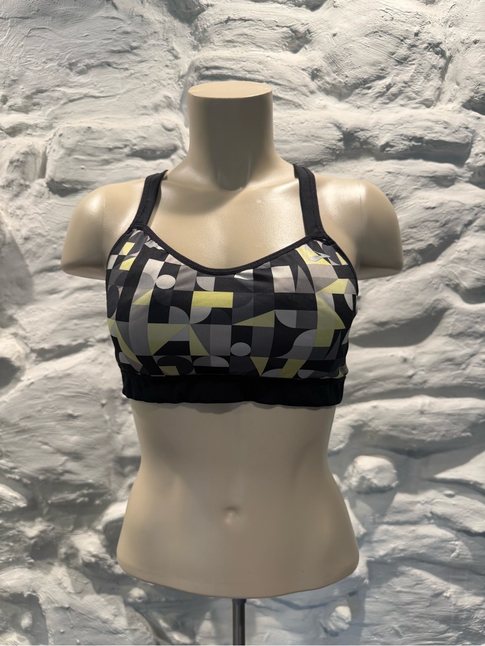 Brooks Women's L Geometric Printed Crossback Sports Bra Running Gym